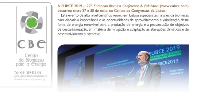 EUBCE 2019 – 27.ª Conferência e Exposição Europeia de Biomassa
