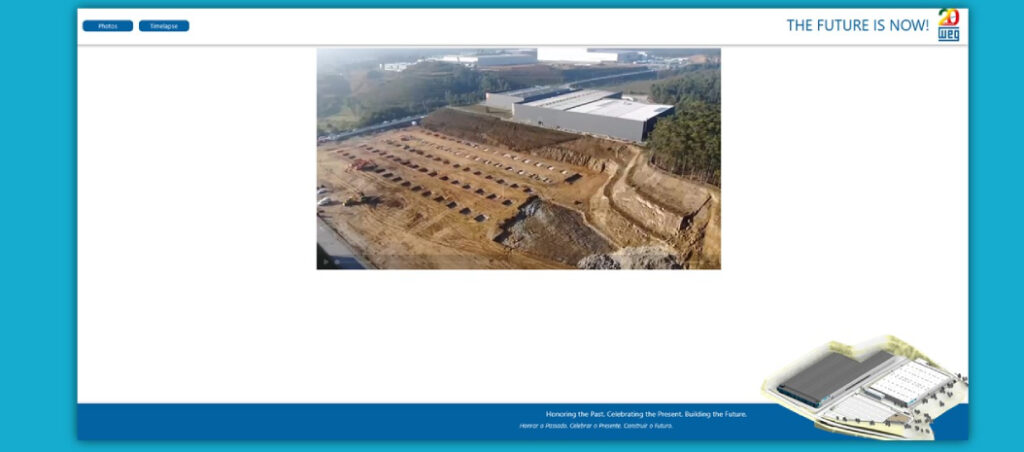 WEG lança ferramenta para monitorização do progresso de construção da sua nova fábrica em Portugal